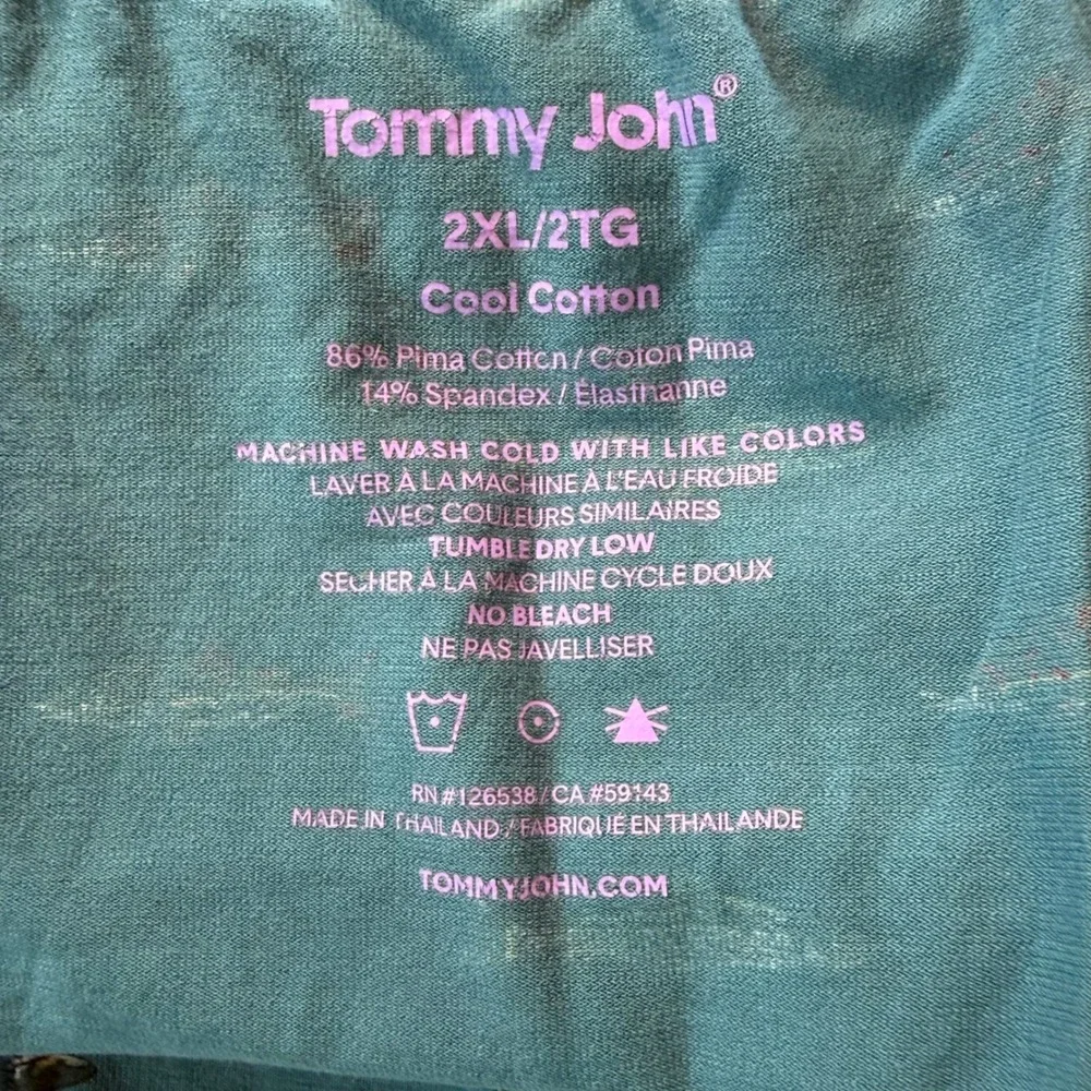 Tommy John Cool Cotton Boxer Briefs 2XL Teal Blue Trout Fish‎ Print Underwear
